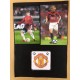 Signed photos of Ritchie De Laet and Donald Love the Manchester United footballers.